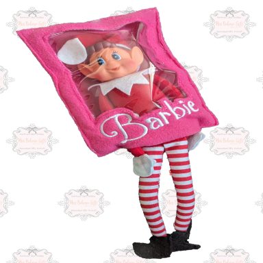 elf that can sit on the shelf barbie doll box costume in pink