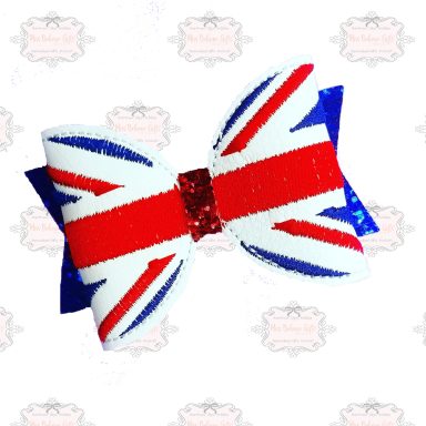 union jack united kingdom uk england great britain team gb hair bow euros world cup football